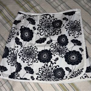 Black and White reversible wrap skirt